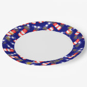 Firecrackers voor de vierde juli papieren bordje (Gekanteld)