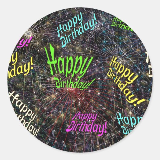 Firecrackin Happy Stickers Anniversaire (Devant)