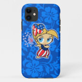 Firecraker Hula Girl Patriotic iPhone 5 Coque (Dos)