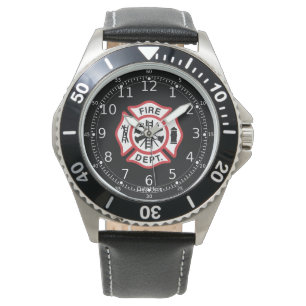 Firef Dept Maltese kruis, brandweerhorloges Mannen Horloge