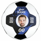 Firefer Custom Soccer Ball Blue (Devant)