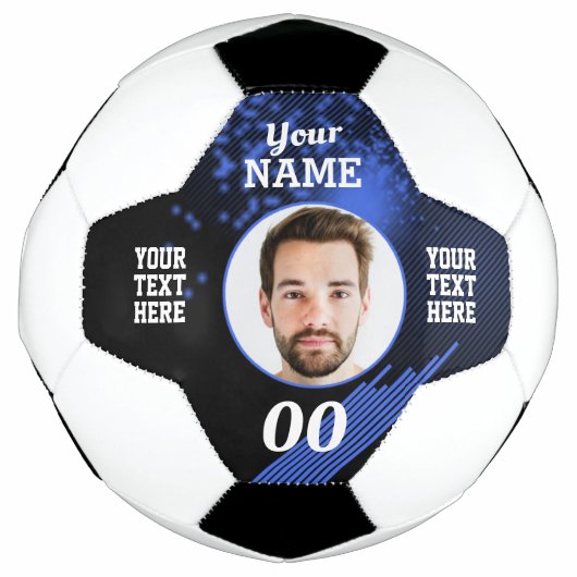 Firefer Custom Soccer Ball Blue (Devant)