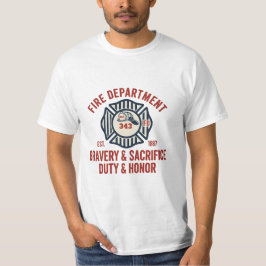 Firefighter 343 Bravery Sacrifice Duty Honor T-shirt