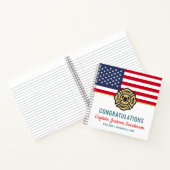 Firefighter American Flag Retirement Livre d'or (Intérieur)