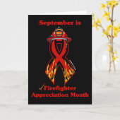Firefighter Appreciing Maand Kaart (Gele Bloem)