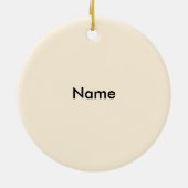 FireFighter Ax - Rond keramisch Ornament (Achterkant)