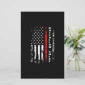 Firefighter Battalion Chief Battalion Chief Gift Briefpapier (Staand voorkant)