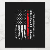 Firefighter Battalion Chief Battalion Chief Gift Wijn Etiket (Enkel label)