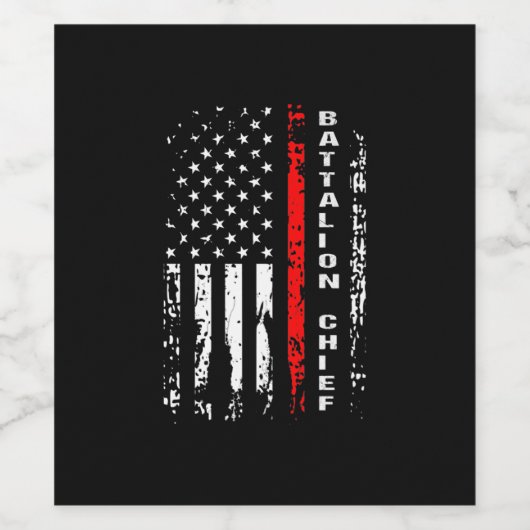 Firefighter Battalion Chief Battalion Chief Gift Wijn Etiket (Enkel label)