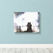 Firefighter Canvas Afdruk (Insitu (Houten vloer))