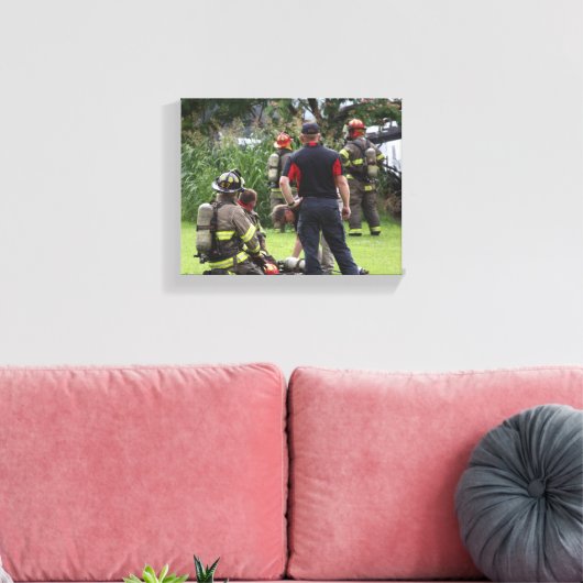 Firefighter Canvas Afdruk (Insitu (Woonkamer))