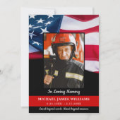 Firefighter Celebration of Life Fireman Memorial Kaart (Voorkant)