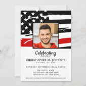 Firefighter Celebration of Life Red Line Memorial Kaart (Voorkant)