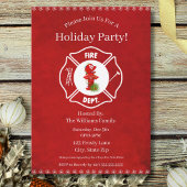 Firefighter Christmas Holiday Party Kaart