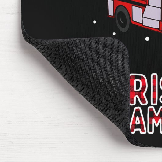 Firefighter Christmas Pajama - Fire Truck Funny Fi Muismat (Hoek)