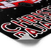 Firefighter Christmas Pajama - Fire Truck Funny Fi Poster (Hoek)