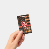 Firefighter Cross and Flames Badge (Handheld)