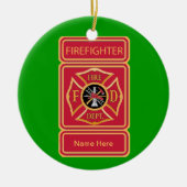 Firefighter Custom Keramisch Ornament (Voorkant)
