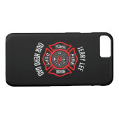 Firefighter Custom Text Name Persoonlijk Case-Mate iPhone Case (Achterkant (Horizontaal))