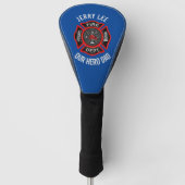 Firefighter Custom Text Name Persoonlijk Golfheadcover (Voorkant)