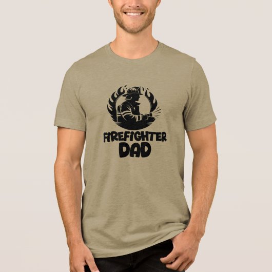 Firefighter Dad, Father's Day Tri-Blend Shirt (Voorkant)