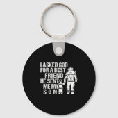 Firefighter Dad Son Quote New Daddy Fireman Dad Fa Sleutelhanger (Voorkant)
