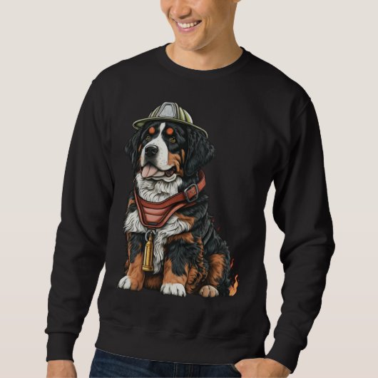 FireFighter Dog For Bernese Mountain Dad Fire Figh Trui (Voorkant)