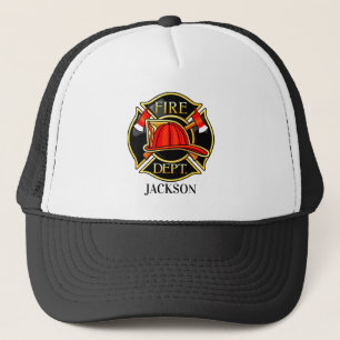 Firefighter Emblem Red en Black Trucker Pet