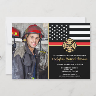 Firefighter Fire Academy Graduation Fireman Photo Kaart