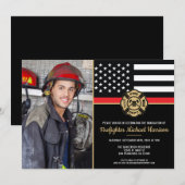 Firefighter Fire Academy Graduation Fireman Photo Kaart (Voorkant / Achterkant)