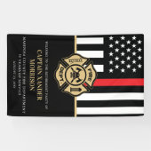 Firefighter Fire Department Retirement Party Spandoek (Horizontaal)