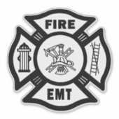 Firefighter Fire Rescue EMT Decals Sticker (Voorkant)