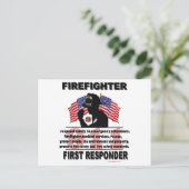 FireFighter_First_Responder Briefkaart (Staand voorkant)