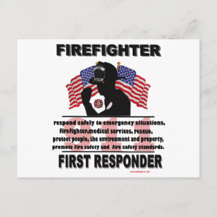FireFighter_First_Responder Briefkaart