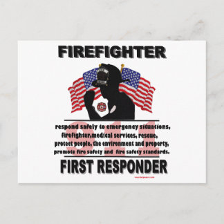 FireFighter_First_Responder Briefkaart