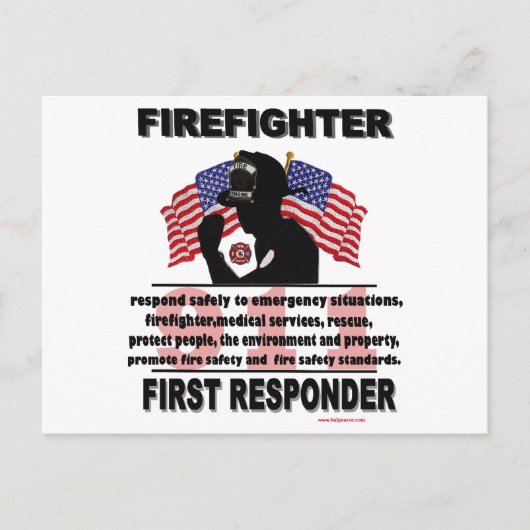FireFighter_First_Responder Briefkaart (Voorkant)