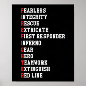 Firefighter First Responder Poster (Voorkant)