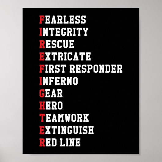 Firefighter First Responder Poster (Voorkant)