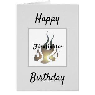 Firefighter Flames Happy Birthday