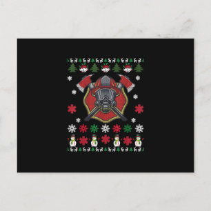 Firefighter Funny Kerstcute Lover Giften Feestdagenkaart