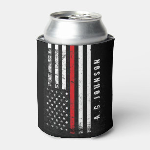 Firefighter gestileerde Distsed American Flag Cust Blikjeskoeler