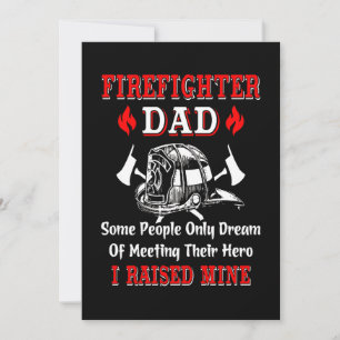 Firefighter Gift Firefighter Dad Gifts Feestdagenkaart