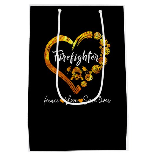 Firefighter Gift | Fun voor pretvuurgevechten voor Medium Cadeauzakje (Achterkant)