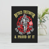 Firefighter Gift | Gepruiteerde brandweerman en gr Feestdagenkaart (Staand voorkant)
