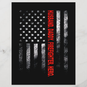 Firefighter Gift Husband Dad Firefighter Hero Flyer