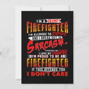 Firefighter Gift Ik ben een bruine brandweerman Feestdagenkaart