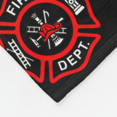 Firefighter Gift Maltese kruisnaam Fleece Deken (Hoek)