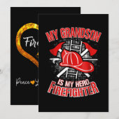 Firefighter Gift | Mijn kleinzoon is mijn brandwee Feestdagenkaart (Voorkant / Achterkant)