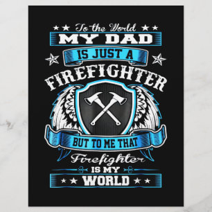 Firefighter Gift Mijn vader is gewoon brandweerm Flyer
