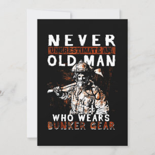 Firefighter Gift Nooit de brandweerman onderscha Feestdagenkaart